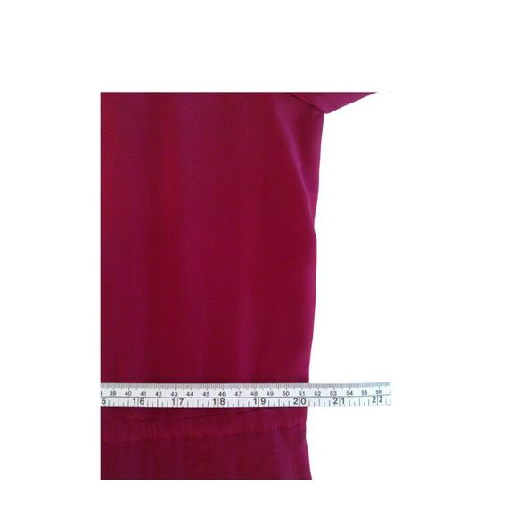 Fossil Rebecca Silk Shirtdress M Maroon Burgundy Colorblock Tie Waist - Picture 9 of 11